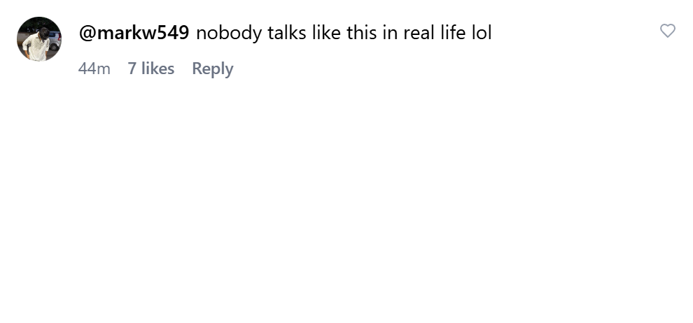 Instagram comment